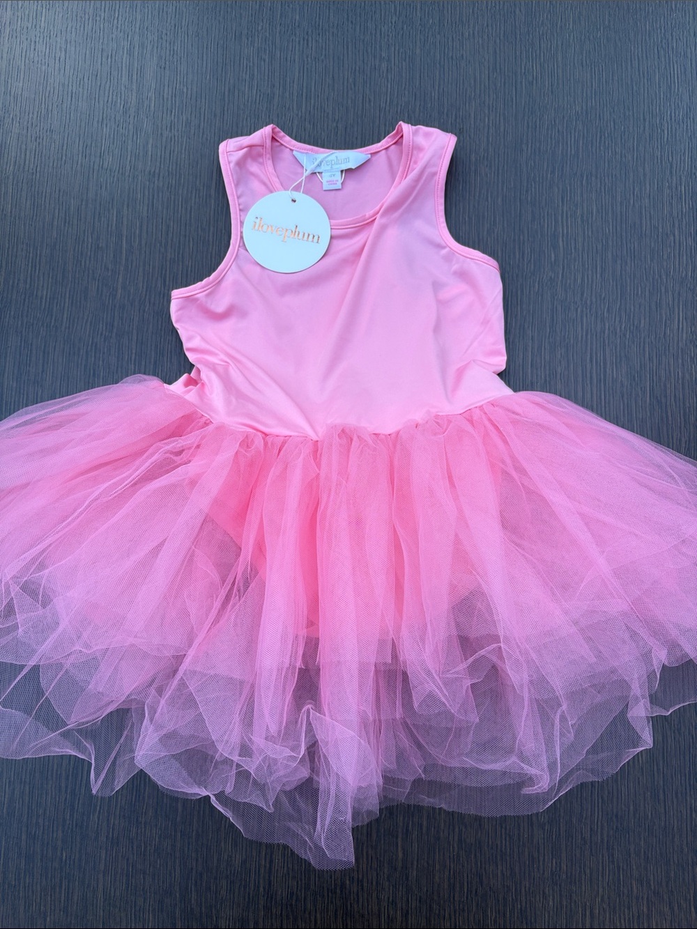 NWT I LOVE Plum Girls Pink Sleeveless Tutu Dress